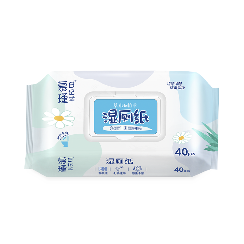라벤더 향 부드러운 친환경 물티슈 40개